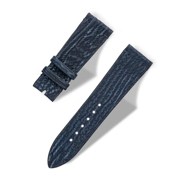 Handcrafted Shark Leather Watch Strap – Elegant Ocean Dark Color main image 4
